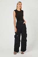 High-Rise Cargo Jeans