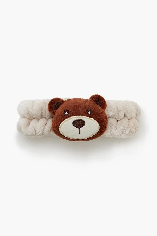 Plush Teddy Bear Headwrap