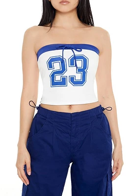 23 Graphic Bow Tube Crop Top