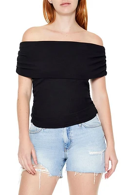 Ruched Off-the-Shoulder Top