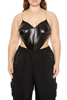 Plus Cutout Chain Bodysuit