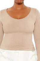 Plus Seamless Long-Sleeve Top