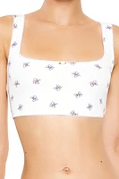 Rosette Bow Longline Bralette