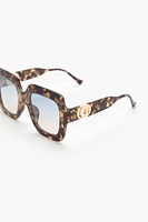 Marble Square Frame Sunglasses