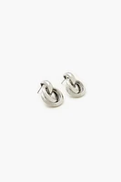 Interlocked Hoop Drop Earrings