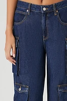 High-Rise Wide-Leg Cargo Jeans