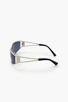 Cutout Rectangular Frame Sunglasses