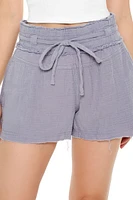 Gauze Tie-Waist Shorts