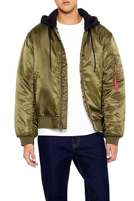 Hooded Cargo Bomber Jacket