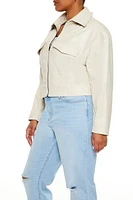 Plus Faux Leather Jacket