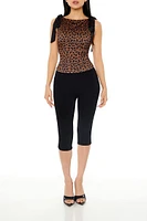 Cheetah Print Tie-Strap Tank Top