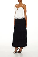 Tiered A-Line Maxi Skirt