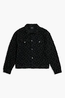 Textured Geo Trucker Jacket