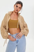 Batwing-Sleeve Cropped Jacket