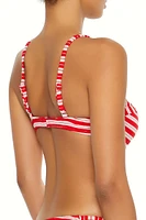 Striped Terry Underwire Bikini Top