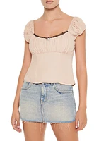 Rosette Flounce Crop Top