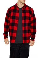 Plaid Flannel Curved-Hem Shirt