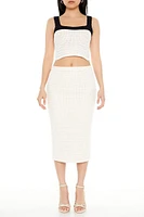 Crochet Crop Top & Midi Skirt Set