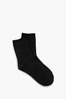 Waffle Knit Crew Socks