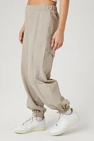 Twill High-Rise Cargo Pants