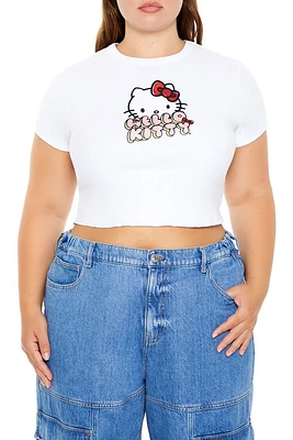 Plus Hello Kitty Graphic Cropped Tee