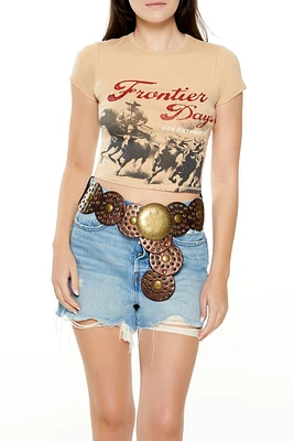 Rhinestone Frontier Days Baby Tee