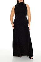 Plus Glitter Cutout Maxi Dress