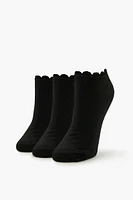 Ruffle-Trim Ankle Socks Set - 3 pack