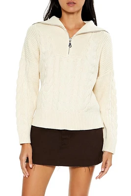 Cable Knit Half-Zip Sweater