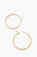 Smooth Omega Hoop Earrings