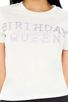 Rhinestone Birthday Queen Tee