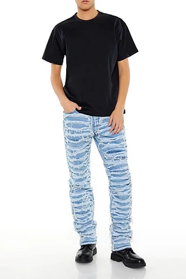 Destroyed Slim-Fit Mid-Rise Jeans