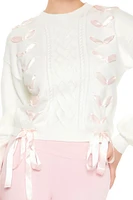 Ribbon-Trim Bow Sweater