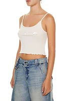 Bow Lettuce-Edge Cropped Cami