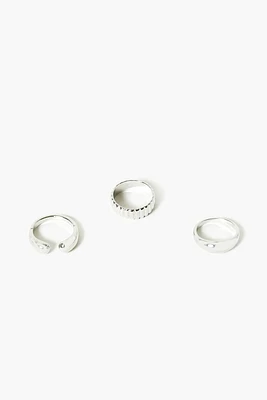 Smooth & Etched Ring Set