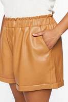 Plus Faux Leather Shorts