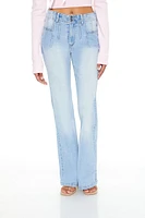 Stone Wash High-Rise Flare Jeans