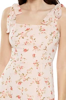 Floral Tie-Strap Maxi Dress