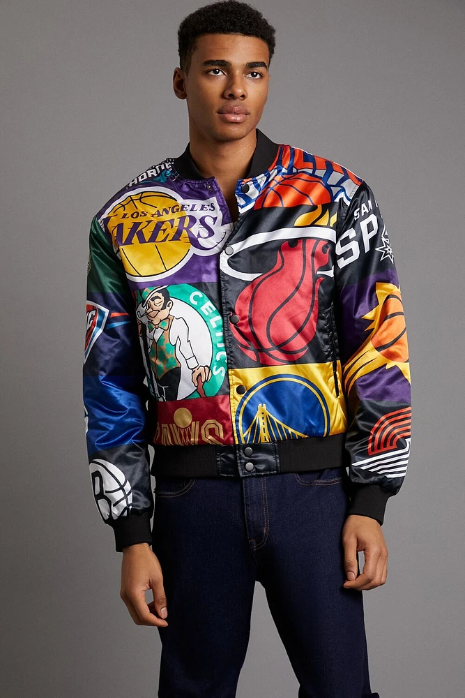 Unisex NBA Patchwork Bomber Jacket