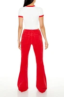 Corduroy High-Rise Flare Pants