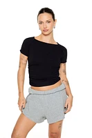 Ruched Cropped Tee