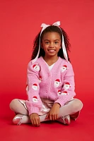 Girls Santa Cardigan Sweater (Kids)