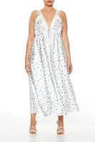 Plus Lace Floral Maxi Dress