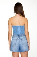 Denim Corset Tube Top