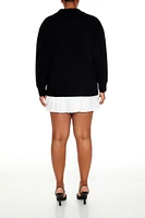 Plus Combo Sweater Dress