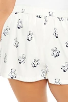 Plus Teddy Bear Pajama Shorts