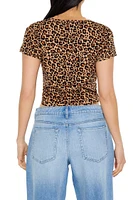 Leopard Print New York Baby Tee