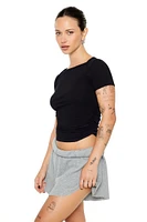 Ruched Cropped Tee