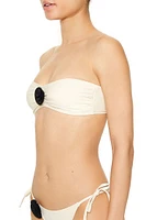 Rosette Bandeau Bikini Top