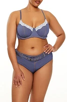 Plus Denim Underwire Bikini Top